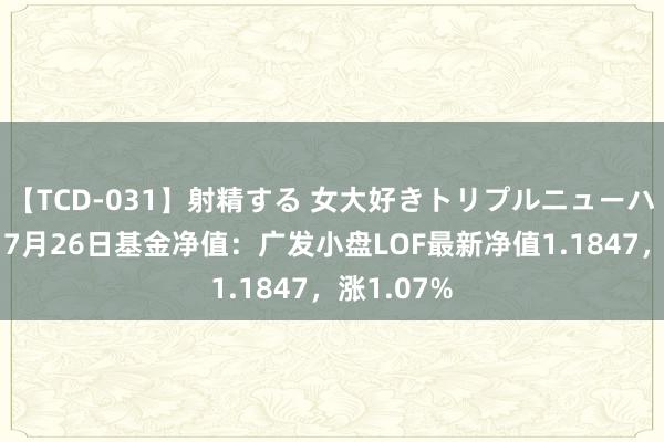 【TCD-031】射精する 女大好きトリプルニューハーフ乱交 7月26日基金净值：广发小盘LOF最新净值1.1847，涨1.07%