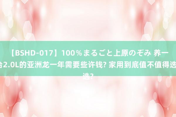 【BSHD-017】100％まるごと上原のぞみ 养一台2.0L的亚洲龙一年需要些许钱? 家用到底值不值得选?