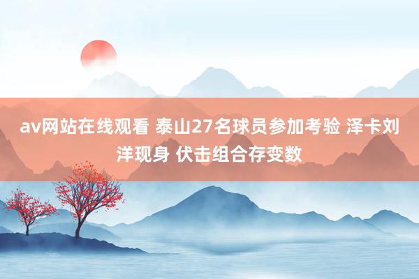 av网站在线观看 泰山27名球员参加考验 泽卡刘洋现身 伏击组合存变数