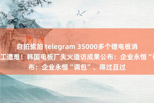 自拍偷拍 telegram 35000多个锂电板消除 17名中国籍劳工遭难！韩国电板厂失火造访成果公布：企业永恒“调包”、得过且过